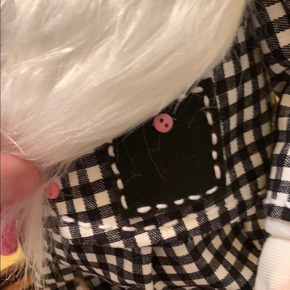 Black and White Polka Check Gnome Decor with pink accent. NWT - Picture 11 of 17